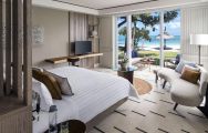 View Shangri La Le Touessrok Resort  Spa's scenic double bedroom in impressive Mauritius.