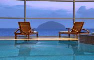 Trump Turnberry's picturesque sea view from the indoor pool in sensational Scotland.