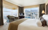 The Table Bay Hotel's scenic mountain view double bedroom in fantastic South Africa.