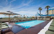 The Table Bay Hotel's picturesque main pool within stunning South Africa.