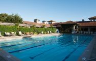 The Inn at Spanish Bay's picturesque main pool in pleasing California.