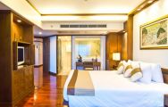 The Royal Cliff Beach Hotel's picturesque double bedroom situated in impressive Pattaya.