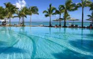 The Paradis Beachcomber Golf Resort  Spa's impressive main pool situated in vibrant Mauritius.