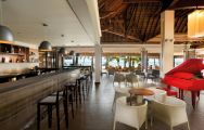 The Paradis Beachcomber Golf Resort  Spa's beautiful bar area within dazzling Mauritius.