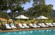 View Rosewood CordeValle's picturesque main pool situated in pleasing California.