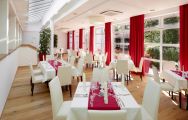 The Das Ludwig Hotel's beautiful restaurant in brilliant Germany.