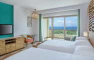 The Sheraton Sanya Haitang Bay Resort's impressive twin room within pleasing China.