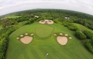 The Mission Hills Golf Club's scenic golf course in fantastic China.