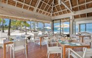 The Anahita Golf  Spa Resort's scenic Bliss Restaurant within sensational Mauritius.