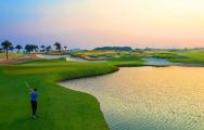 The Saadiyat Beach Golf Club's picturesque golf course in stunning Abu Dhabi.