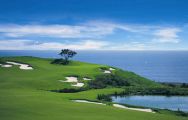 View Pelican Hill Golf Club's impressive golf course situated in brilliant California.