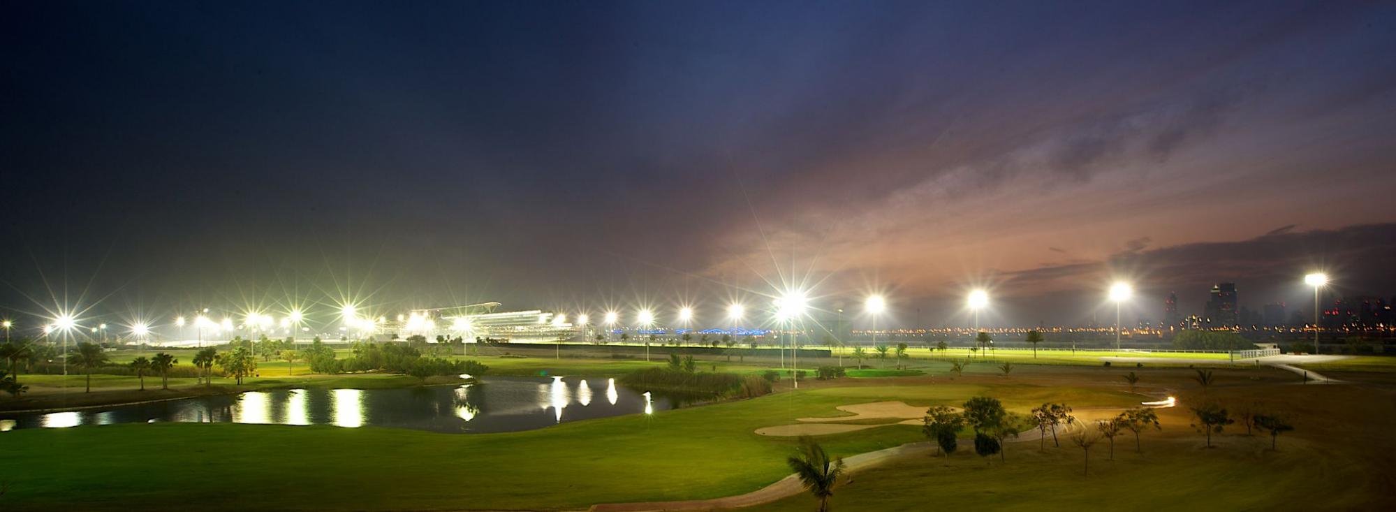 The The Track, Meydan Golf's lovely golf course within dramatic Dubai.