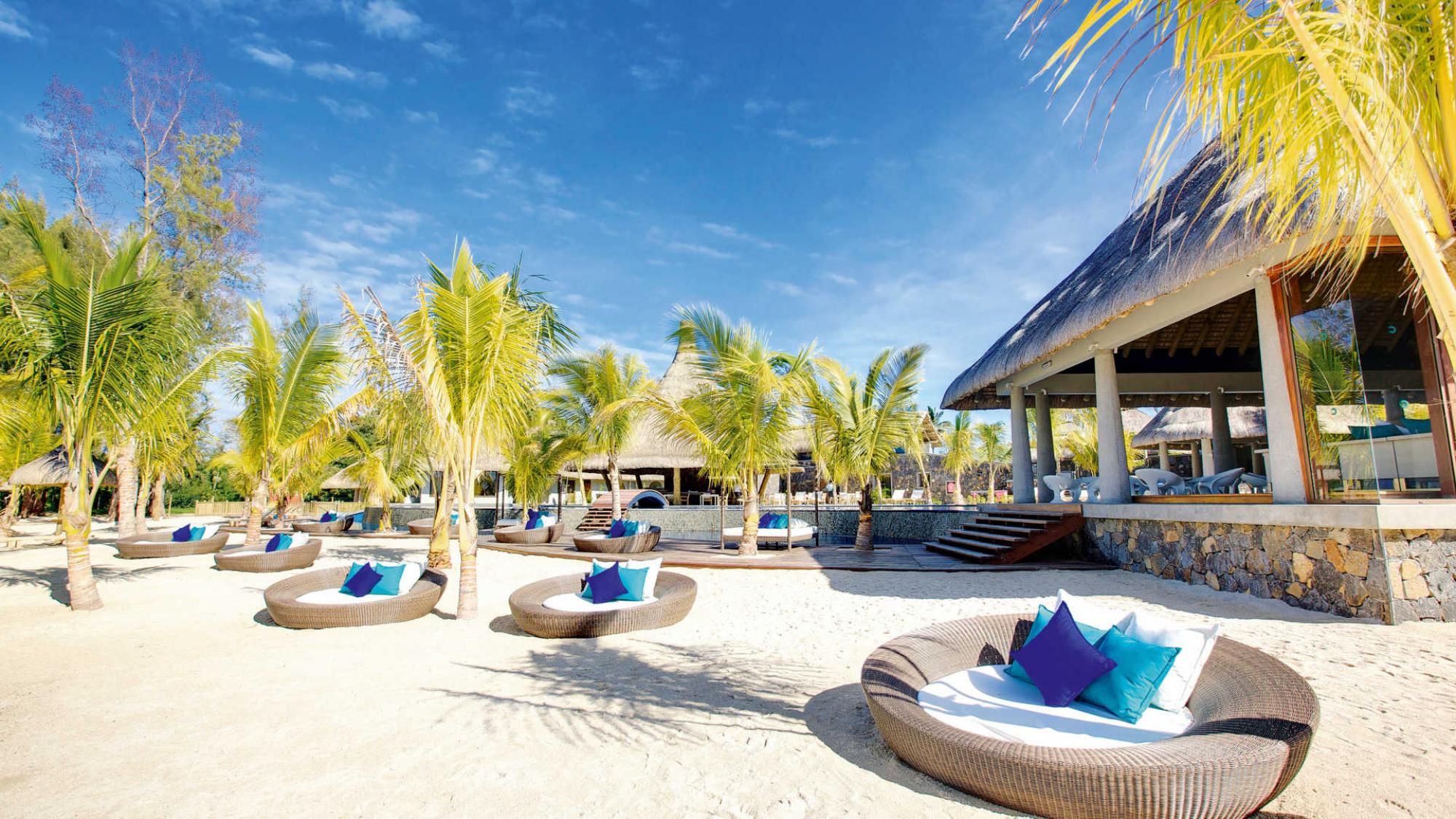 The Heritage Awali Golf  Spa Resort's lovely beach situated in staggering Mauritius.