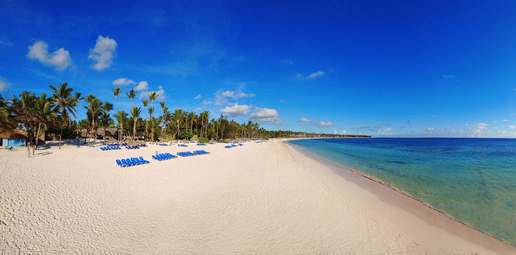 The Melia Caribe Tropical Golf  Beach Resort's lovely beach situated in vibrant Dominican Republic.