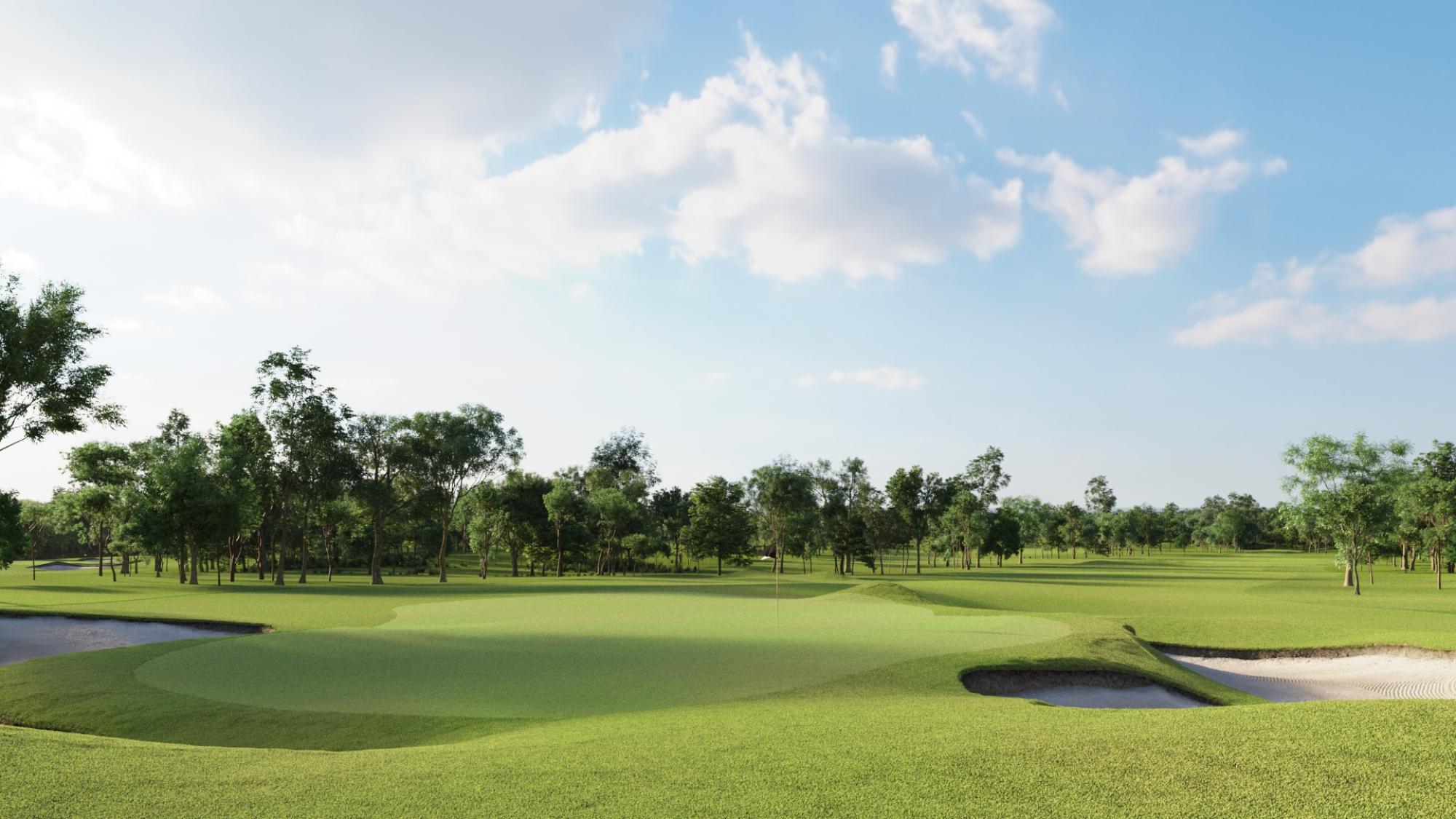 The Bangpra Golf Club's beautiful golf course within dazzling Pattaya.