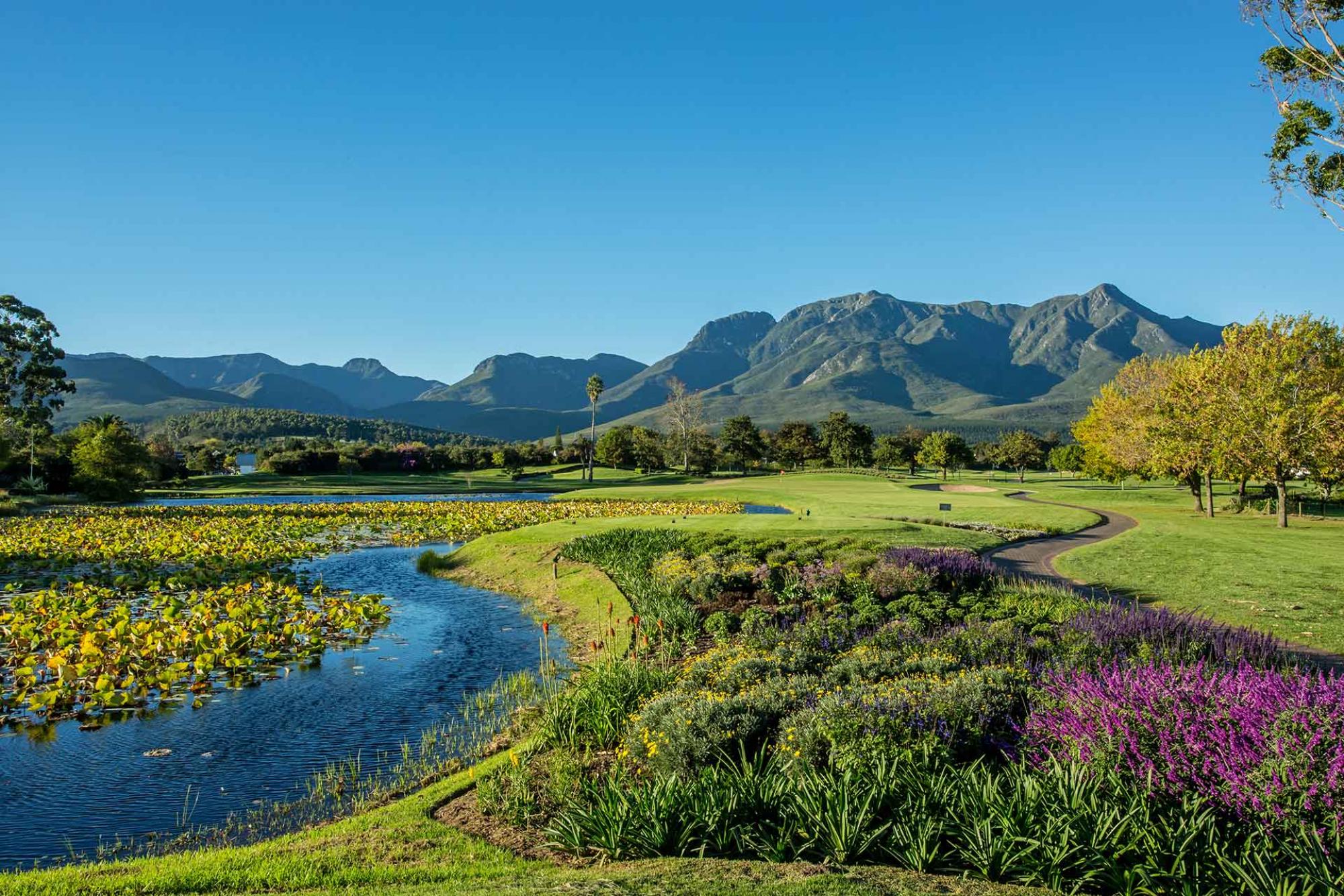 View Fancourt Outeniqua Course's picturesque golf course within amazing South Africa.