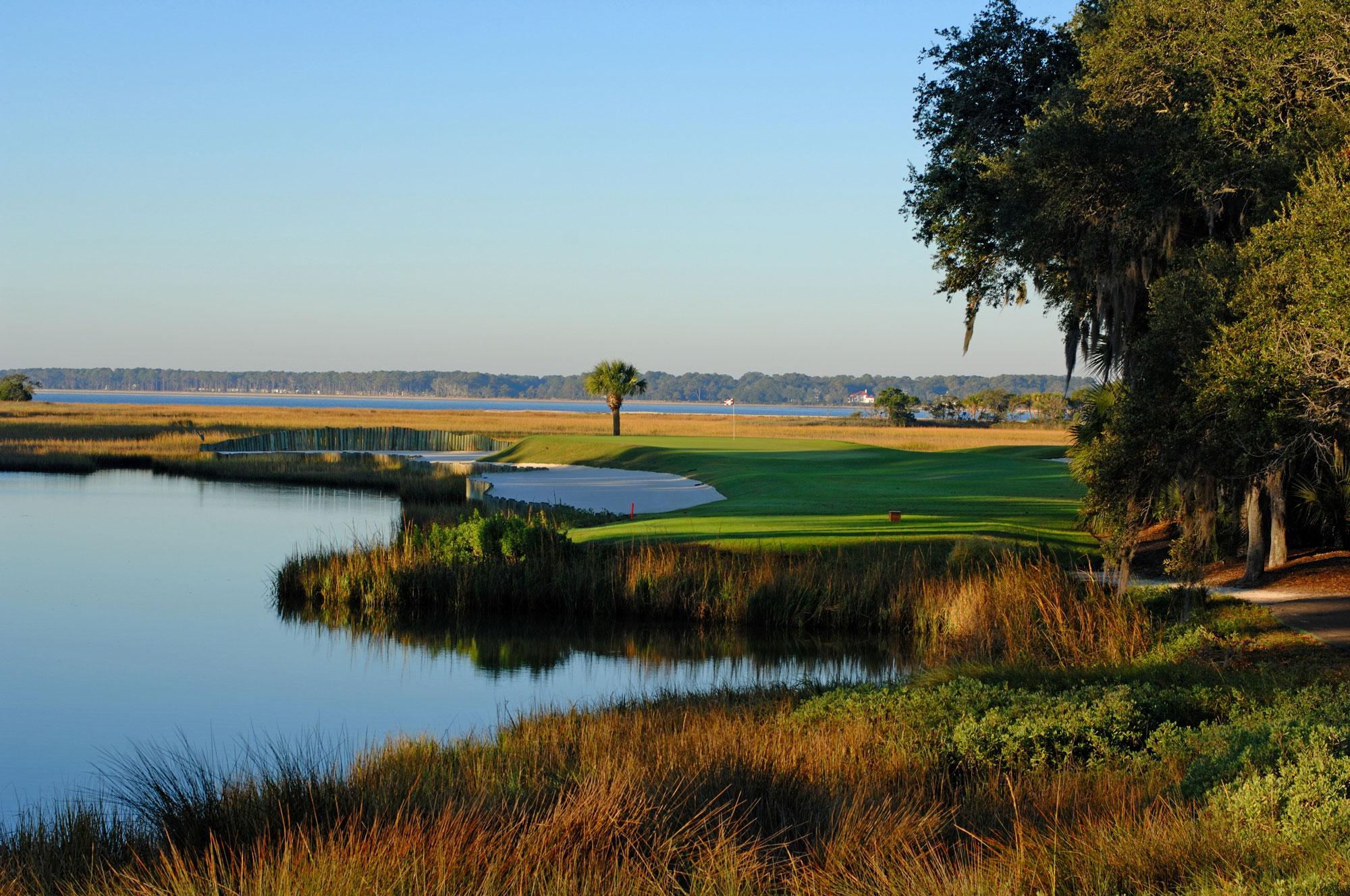 View Harbour Town Golf Links's picturesque golf course within dazzling South Carolina.