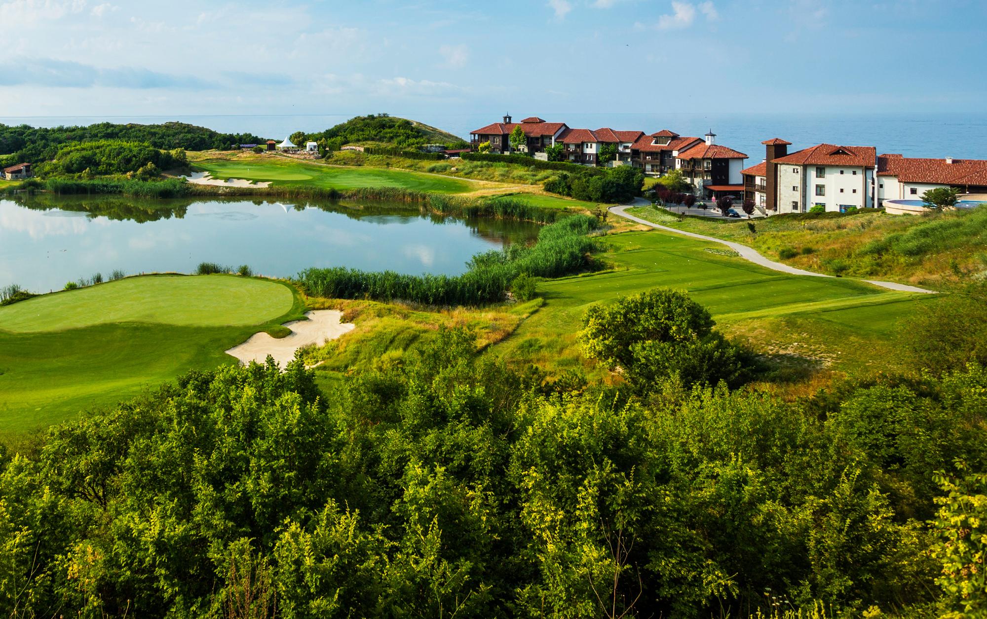 The Thracian Cliffs Golf  Beach Resort 's picturesque golf course in stunning Black Sea Coast.