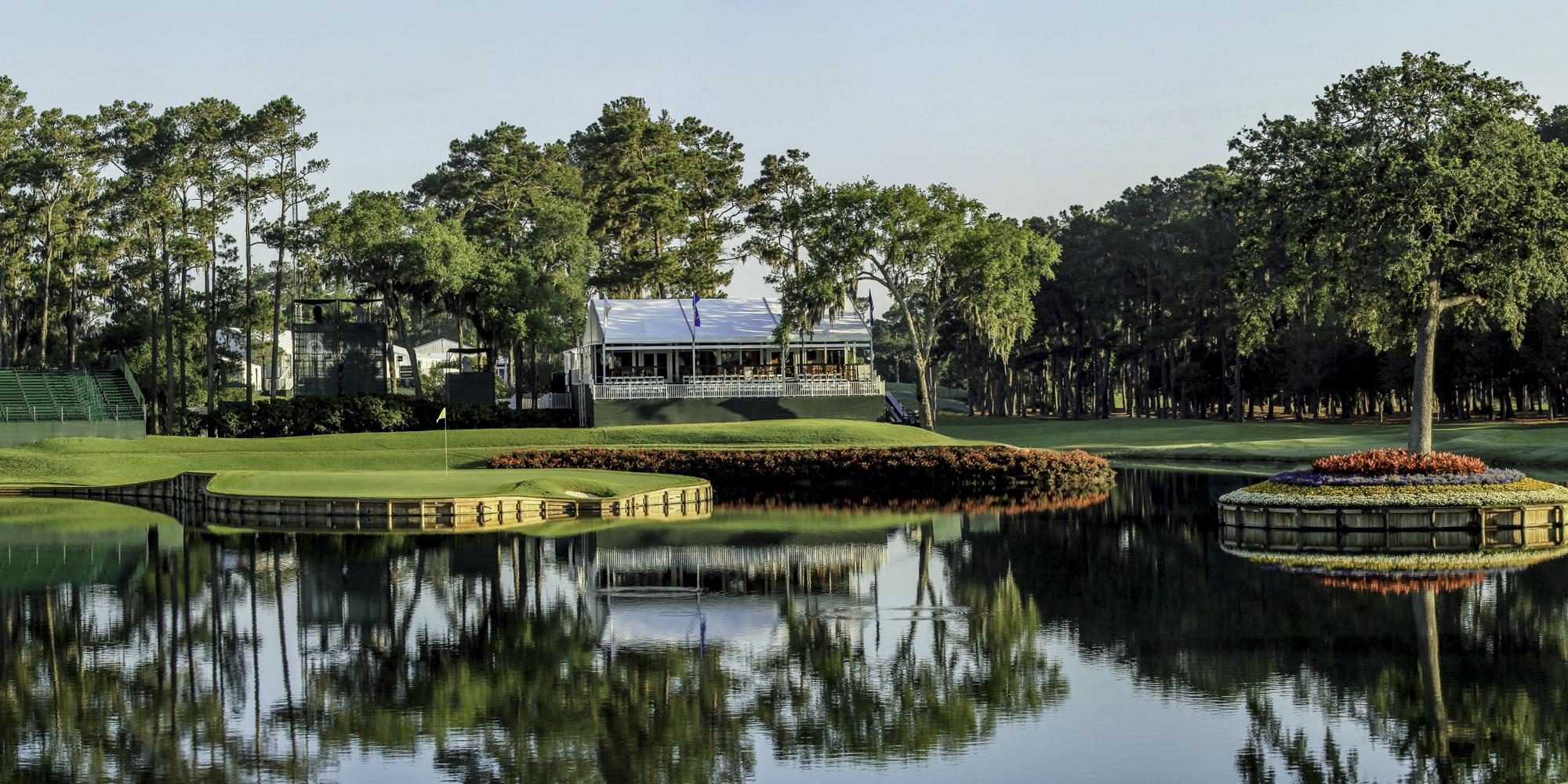 View TPC Sawgrass Golf's lovely golf course within dramatic Florida.
