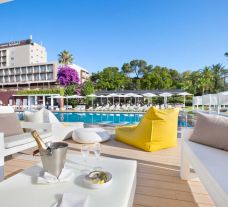 The Gran Hotel Monterrey's picturesque outdoor pool in spectacular Costa Brava.