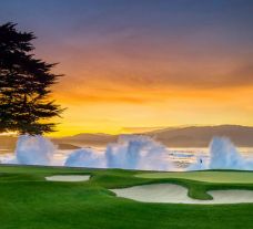 All The Pebble Beach Golf Links's impressive golf course in astounding California.