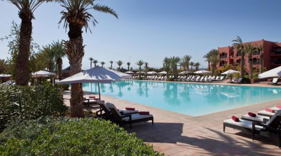 The Kenzi Menara Palace's beautiful outdoor pool in magnificent Morocco.