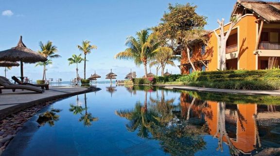 The Heritage Awali Golf  Spa Resort's lovely main pool within staggering Mauritius.