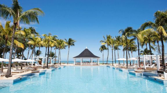 The Heritage Le Telfair Golf  Spa Resort's scenic main pool within dazzling Mauritius.