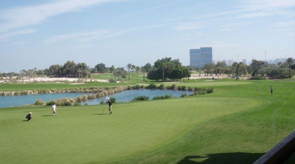 The Doha Golf Club's impressive golf course situated in breathtaking Qatar.