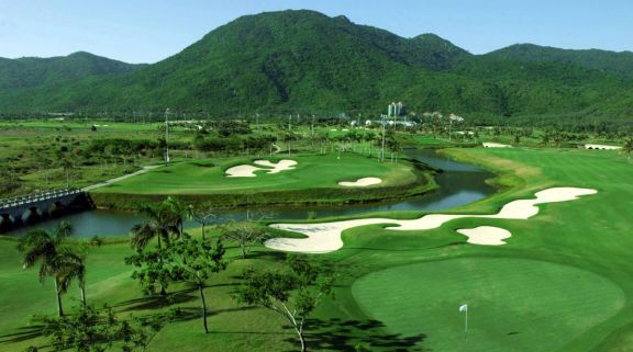 The Yalong Bay Golf Club's picturesque golf course situated in impressive China.