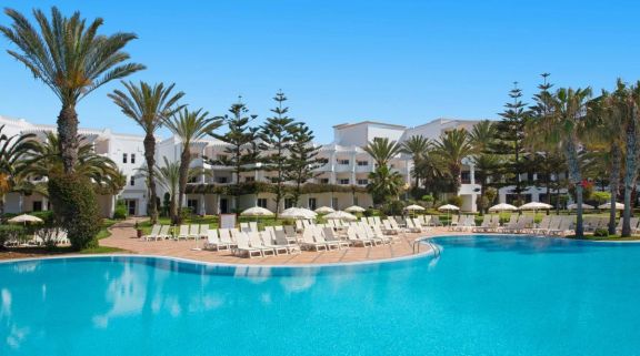 The Iberostar Founty Beach hotel's impressive main pool situated in staggering Morocco.