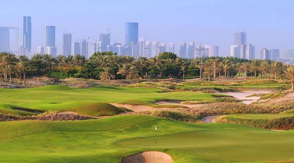 The Saadiyat Beach Golf Club's impressive golf course situated in pleasing Abu Dhabi.